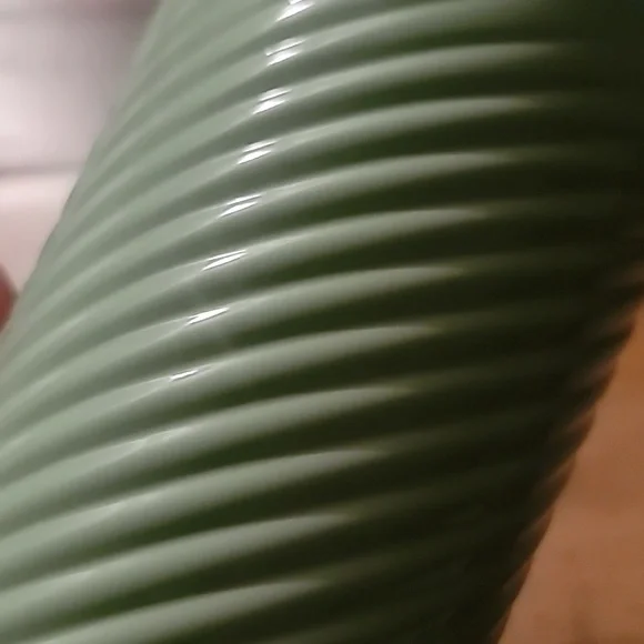 Starbucks Swirled Metal Light Green Tumbler Cup Venti - Picture 7 of 9